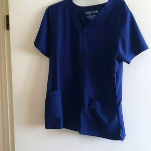 Navy blue scrub top